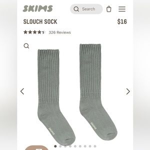 Skims slouch socks, color mineral